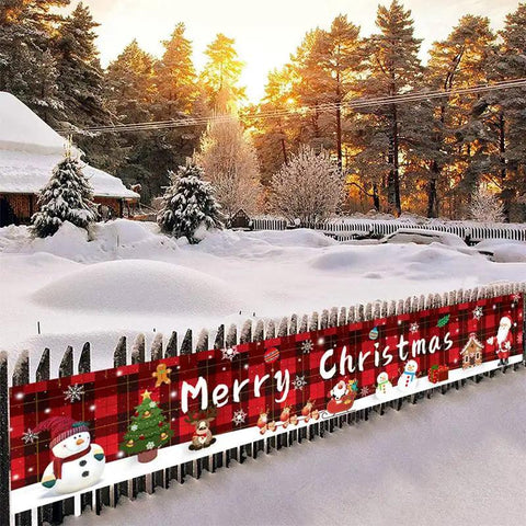 Christmas Outdoor Banner Flag Merry Christmas Decoration for Home 2024 Xmas Ornament Navidad Natal Noel Gift Happy New Year 2025