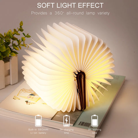 New Opulent, elegant and gorgeous customizable wooden desk lamp - Exquisite illuminated book stand with a glowing light for disc