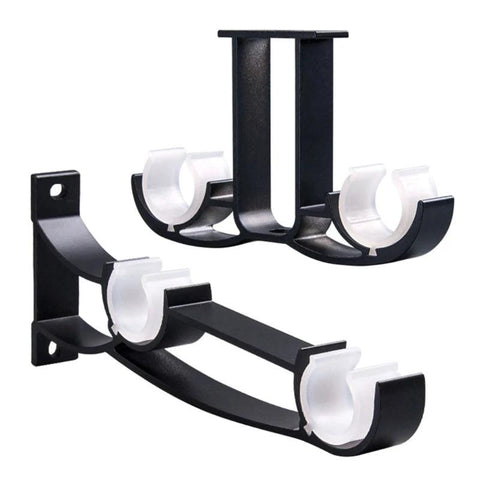 1pc Double Curtain Rod Brackets Window Hardware Holder Home Decor