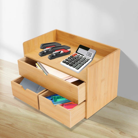 100% Original Bamboo Mini Bamboo Desk Drawer Tabletop Storage Organization Box for Office Home Desk Organizer