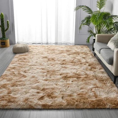 Large Shag Area Rugs, Tie-Dyed Plush Fuzzy Rugs for Living Room, Ultra Soft Fluffy Furry Rugs for Bedroom