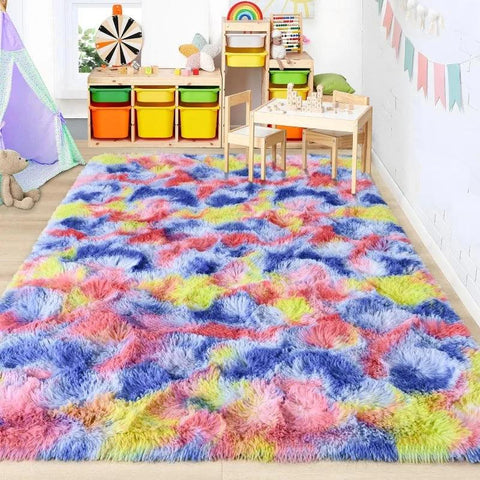 Large Area Rugs for Living Room Bedroom, Fluffy Kids Room Plush Shaggy Nursery Rug Furry Throw Carpets for Boys Girls