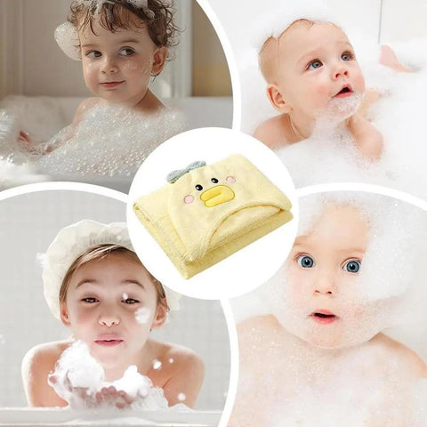 Kids Towels With Hood Duck Kids Bath Wrap With Hood Soft Large Beach Towel Bathrobe Absorbent Beach Hooded Poncho For 0-6 Years