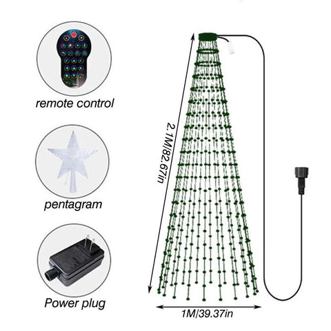 2.1M Christmas Tree Decoration LED Light Strip Bluetooth APP Control Suitable For Christmas Tree Decoration Lights