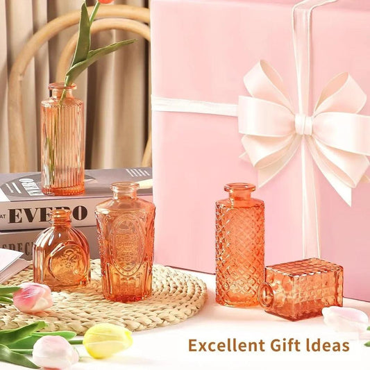 Mini Glass Bud Vases,Versatile Small Bud vases for Home and Wedding Decor, Exquisite Bridal Shower Table Centerpieces