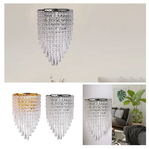 K9 Crystal Wall Sconce Modern Ceiling Light Crystal Chandelier Pendant Light Fixture Lighting for Bedroom Hallway Home Decor 40W