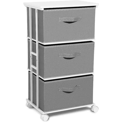 Dresser Storage with 3 Drawers, Fabric Dresser Tower, Vertical Storage Unit for Bedroom, Closet, Office