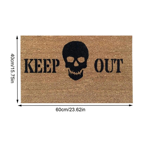 Halloween Doormat Polyester Skull Outdoor Entrance Rug Mat Halloween Door Decoration Washable Indoor Rugs