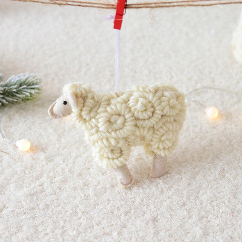 Christmas Sheep Pendant Merry Christmas Decor for Home 2023 Navidad Ornaments Christmas Tree Decor Xmas Gifts New Year 2024