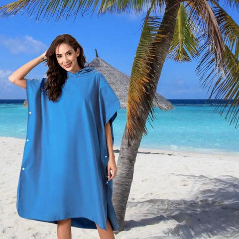 Beach Changing Poncho Adult Quick-Drying Bathrobe Poncho For Beach Uniform Size Design Adult Changing Robe For Fitness