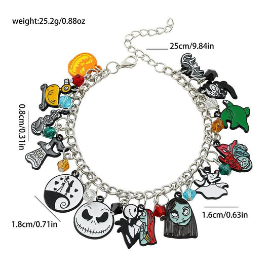 1pc New The Nightmare Before Christmas Bracelet Ins Bracelet for Women Man Sweet Girls Y2K Chain Bracelet Party Jewelry Gifts