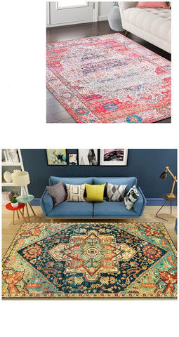 Retro Ethnic Carpets for Living Room Large Area Rugs Home Decor Hallway Boho Carpet Moroccan Bedroom Beside Floor Mat Luxury