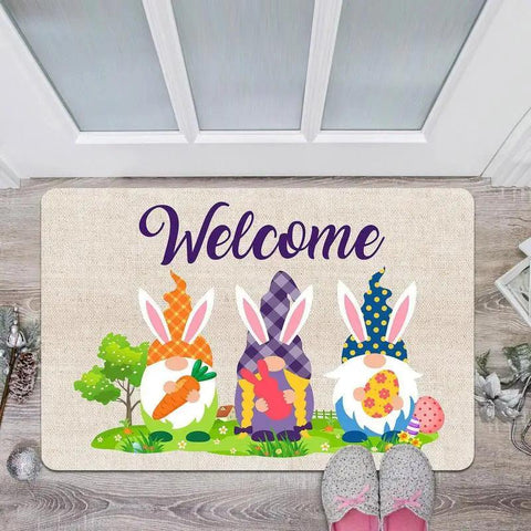 Easter Eggs Rabbit Home Bathroom Mat Anti-slip Absorbe Kitchen Living Room Carpet Entrance Floor Rug Home Decor Easter Decor