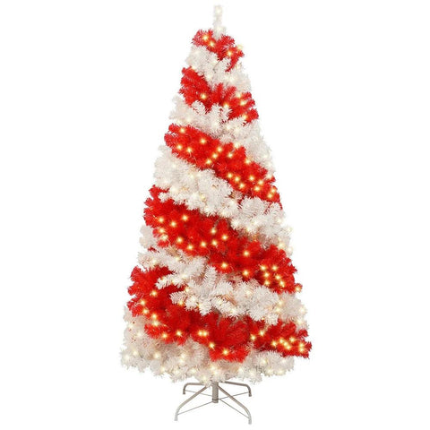 Christmas Trees Artificial Christmas Tree with Lights and Bendable Branches, Candy Vine Holiday Decoration, Christmas Decoration