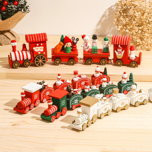 Christmas Train Merry Christmas Decorations For Home 2024 Cristmas Ornament Xmas Navidad Noel Gifts Happy New Year 2025 Gifts