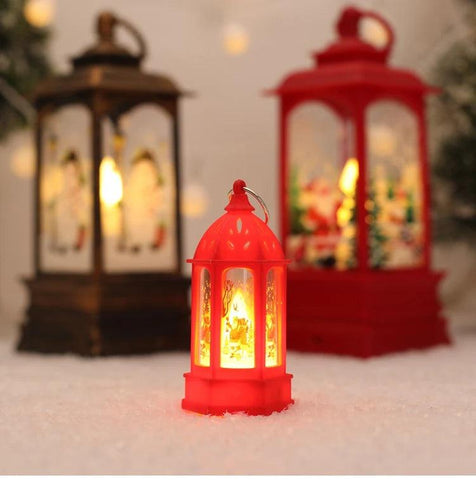 Christmas Telephone Booth Shaped Night Light Xmas Led Lantern Christmas Decoration 2024 for Home Navidad Noel Gift New Year 2025