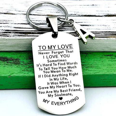 Anniversary Gfits for Him Her To My Love Keychain Gift for Husband Wife Boyfriend Girlfriend Women Men birthday present