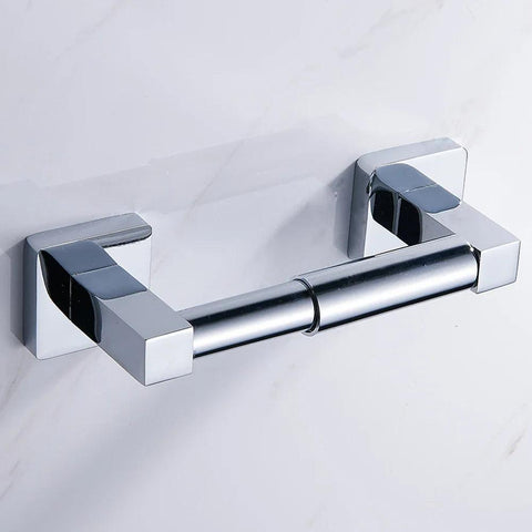 Aluminum Alloy Toilet Paper Holder Towel Rack Bathroom Accessory No Drilling Chrome Toilet Towel Ring for Kitchen Hook Hardware