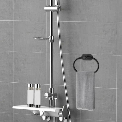 Towel Ring Rack Wall Mounted Stainless Steel Towel Holder Towel Ring Hanger With Sturdy Base For Washroom Toilet Kitchen And