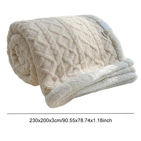 Winter Bed Blanket Wool Throw Blanket Keep Warm Winter Bed Blanket Double Sided Throw Sofa Cover Blanket Flannel Throw Bedspread