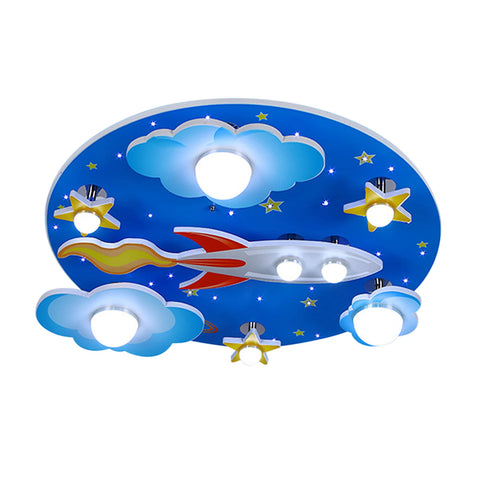 E27 Cartoon Plane Ceiling Light Kids Room Pendant Lamp Children's Room Lamp Boys and Girls Dimmer Chandelier LED Baby Lamp Light