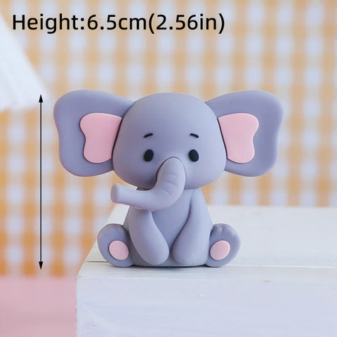 Baby Elephant Cake Topper for Baby Shower Elephant Cake Decoration Kids 2nd 1st Birthday Party Decoration Boy Girl Gender Reveal