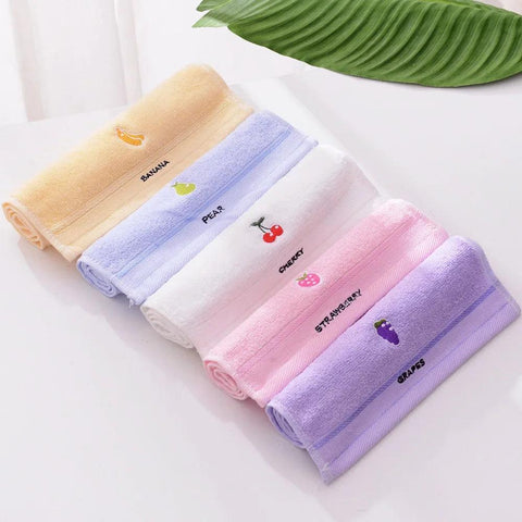 Soft Cotton Baby Bath Towel Cartoon Fruit Face Towel Newborn Infant Kids Soft Absorbent Washcloth Children Shower Towels 50x25cm