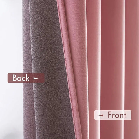 Curtains Thermal Insulated Blackout Curtain Drapes for Bedroom Living Room Darkening  Long Curtains Panels Rod Pocket Set of 2