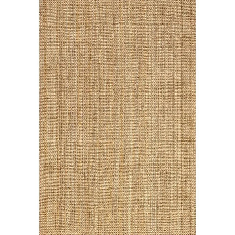 Solid Farmhouse Jute Area Rug, 6x9, Natural, Hand Made, Carpet