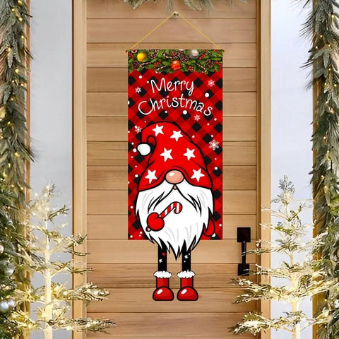 Christmas Hanging Flag Decoration Merry Cristmas Decor for Home 2024 Hanging Flag Xmas Ornament Navidad Natal New Year Gift 2025