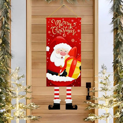 Christmas Hanging Flag Decoration Merry Cristmas Decor for Home 2024 Hanging Flag Xmas Ornament Navidad Natal New Year Gift 2025