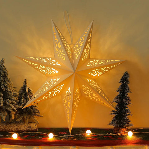 Hollow Star Hanging Pendants Ramadan Decoration 2024 for Home Navidad Natal Noel Gifts Christmas Ornaments New Year 2025