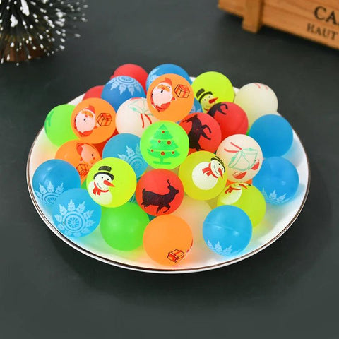 10/20/50Pcs Christmas Glow in The Dark Bouncy Balls Stocking Stuffers Toys Kids Birthday Party Game Gifts Rubber Bouncing Ball