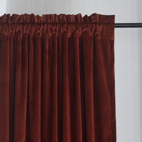 Velvet Curtains 2 Panels Set, Block Light Thermal Insulated Velour Rod Pocket Drapes for Bedroom and Living Room