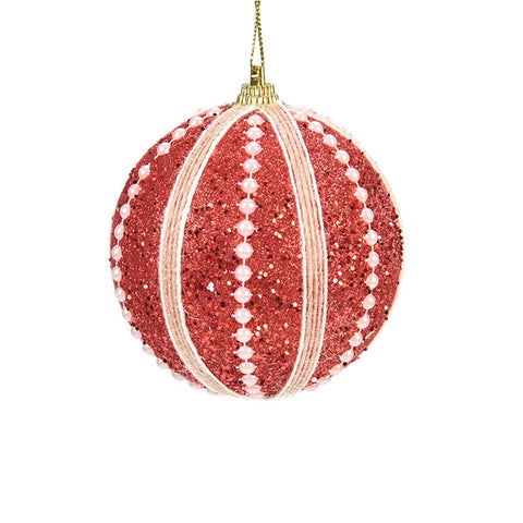 Luxury Ball Pearl Sticky Hanging Christmas Supplies Foam Ball Pendant Window Christmas Tree Decorations 8cm / 3in