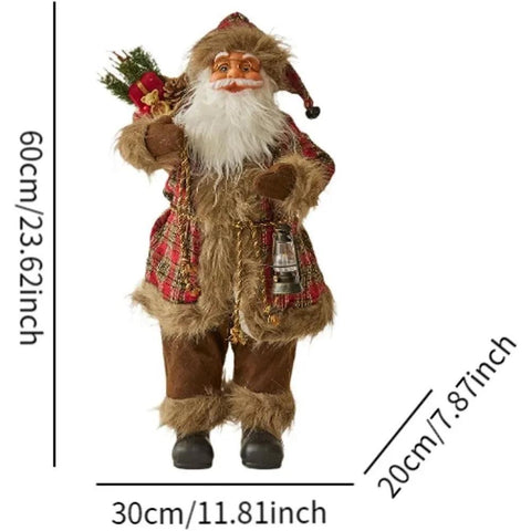 Santa Claus Doll Cartoon Figure Indoor Window Displays Office Holiday Statue Cute Decor Christmas Decoration Figurine