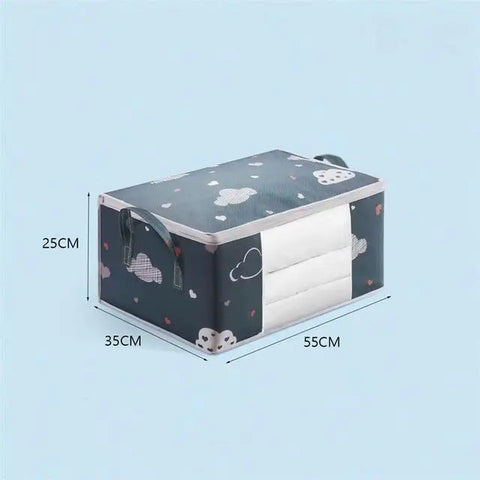 Large Capacity Clothes Storage Bag Organizer With Reinforced Handle Suitable For Blankets Bedding Foldable With Sturdy Zipper