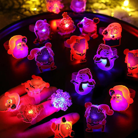 10/30/50pcs Christmas Glowing Toy Cute Santa Claus Xmas Tree Light Up Toy for Kids Gift Christmas Party Decoration New Year 2024