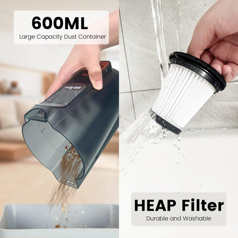 Sejoy Corded Vacuum Cleaners 15Kpa Powerful Suction 600W Motor 2 in 1 Stick Handheld Vaccum Cleaner for Home Pet Hair Carpet