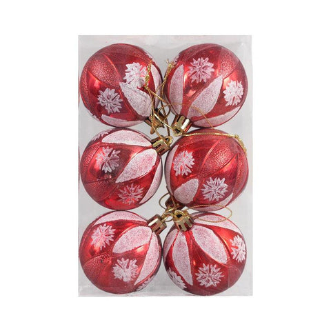 Christmas Ball Ornaments Xmas Tree Hanging Pendant Christmas Decorations for Home Navidad Natal New Year Gift 6Pcs/box 6cm