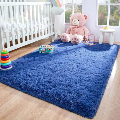 Large Area Rugs for Living Room Bedroom, Fluffy Kids Room Plush Shaggy Nursery Rug Furry Throw Carpets for Boys Girls