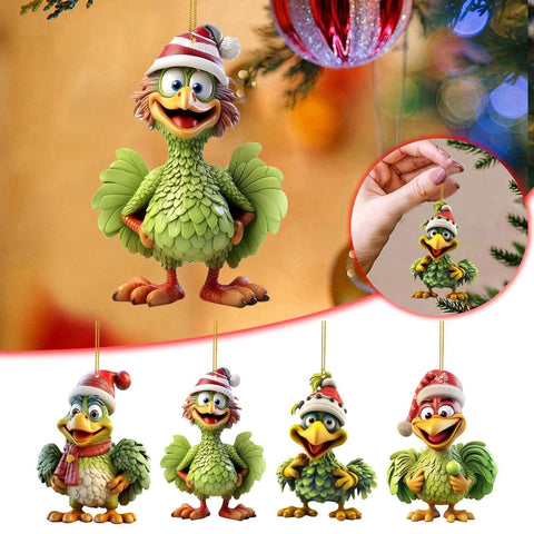 Christmas Decorations Funny Christmas Tree Chicken Ornaments For Holiday Decorations New Year Decoration