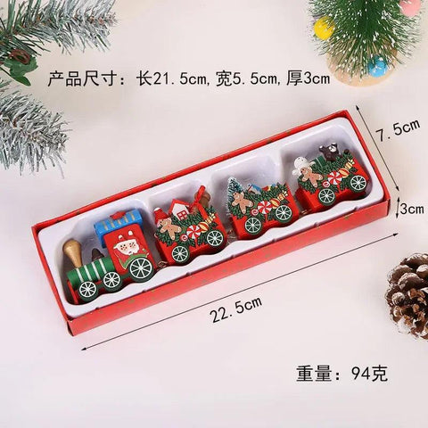 Wooden Christmas Small Train Xmas Ornaments Merry Christmas Decor For Home Happy New Year 2025 Creative Kids Naviidad Gifts Gift