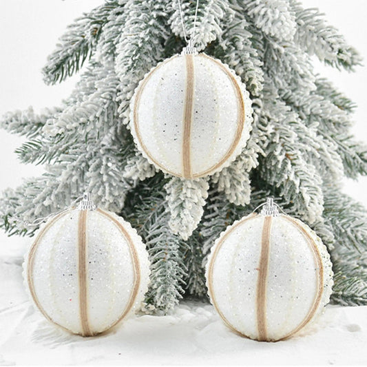 Luxury Ball Pearl Sticky Hanging Christmas Supplies Foam Ball Pendant Window Christmas Tree Decorations 8cm / 3in