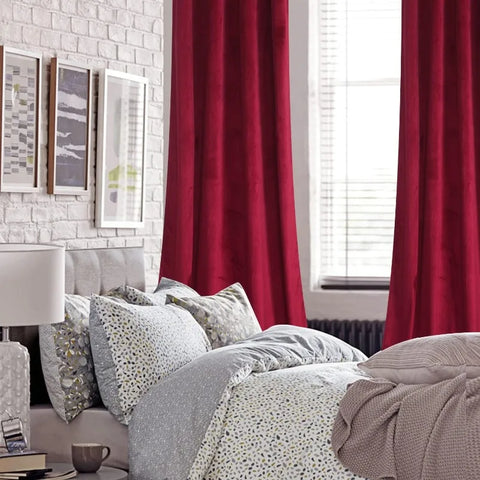 Velvet Curtains 2 Panels Set, Block Light Thermal Insulated Velour Rod Pocket Drapes for Bedroom and Living Room