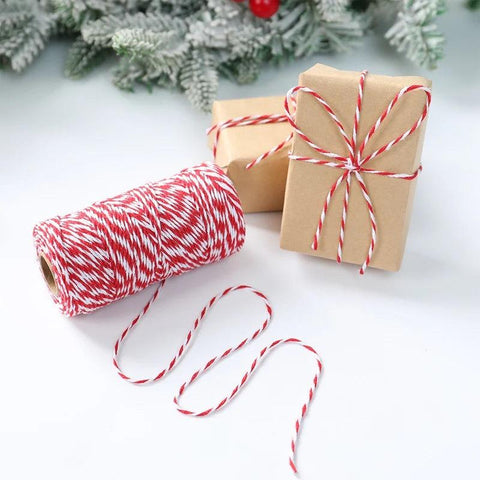 Christmas Wrapping String Rope Merry Christmas Decoration For Home 2024 Navidad Natal Noel Gift Box Packaging Rope New Year 2025