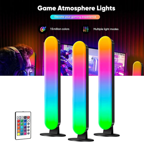 RGB Pickup Light Music Rhythm Lights Upgraded USB Rechargeable Model Christmas Decoration Desktop RGB Light Bar Music Rhythm