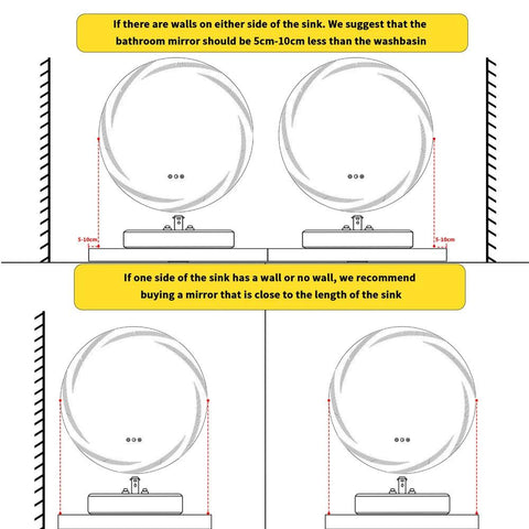 LUVODI Illuminated Bathroom Wall Mirror with Light Circle Backlit LED Bath Vanity Mirror Defog