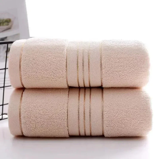 2 Towels Thickened Absorbent Towel Pure Cotton Quick Absorbent Soft Quick Dry Thickened Face Towel