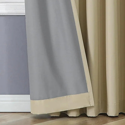 Blackout Linen Curtains Long 100% Blackout Drapes 95 inch Length 2 Panels Set